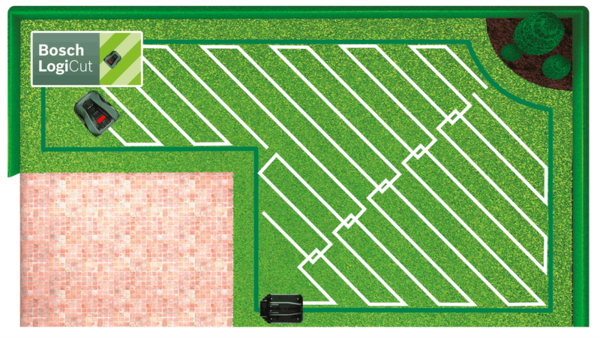 BOSCH Rasenmähroboter  Indego 350  bis 350 m² Rasenfläche, mit Akku und Ladestation