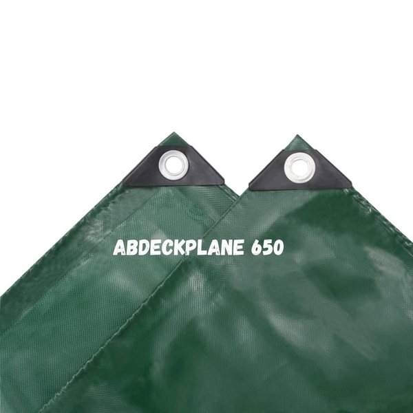 Profi Abdeckplane 650 1,5m x 10m grün PVC Holz Plane
