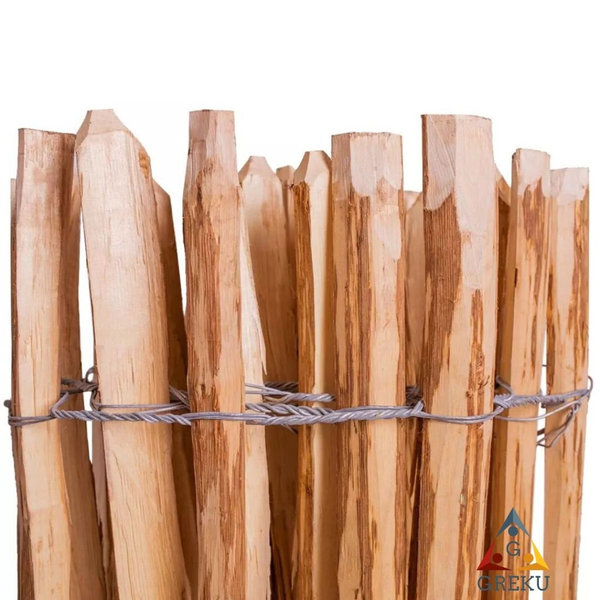 Staketenzaun aus Haselnuss Holz 60 x 500 cm Zaun