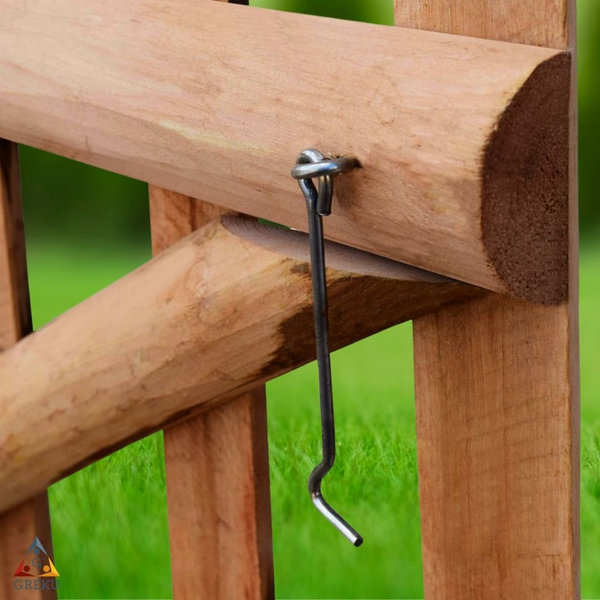 Zauntor Haselnuss Holz Imprägniert 100 x 100 cm (H x B) Gartentor