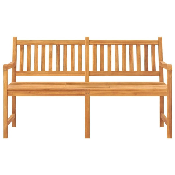 Gartenbank 3-Sitzer mit Tisch aus Massivholz Teak 150 cm