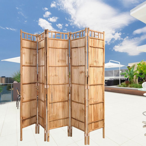Bambus Paravent 5-tlg. 160 x 200 cm Raumteiler