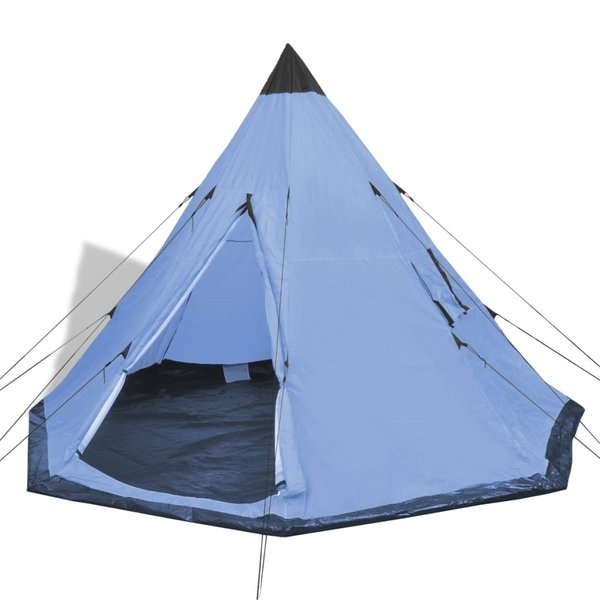 Tipi Zelt für 4 Personen Blau Campingzelt